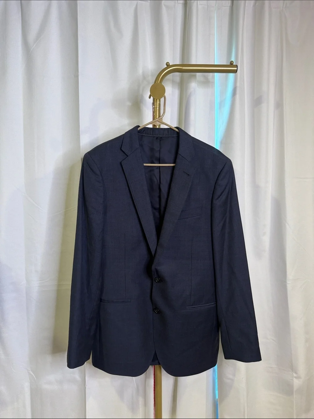 J Crew Ludlow Suit Jacket 38 Tollegno 1900 Fabric Double Vent Cotton Pique
